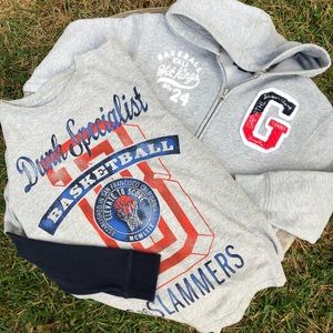 2 Gap Boys Tops-Zip Up Hoodie & L/S Shirt